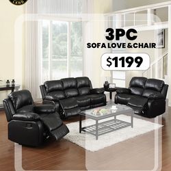 Brand New Recliner set 3 PCs Available Ready For pick up Or Delivery 🚚
