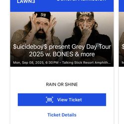 $uicideboy$ GA Lawn Tickets