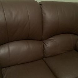 Leather Recliner  Loveseat