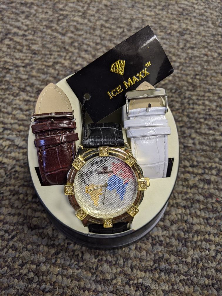 Brand New Ice Maxx Diamond World Watch with real Diamonds