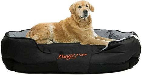 Wisfor Waterproof Dog Bed XX-Large: Removable Washable Puppy Basket Cushion Scratch Proof Oxford Fabric - Water Resistant Pet Sofa Beds for Extra Larg