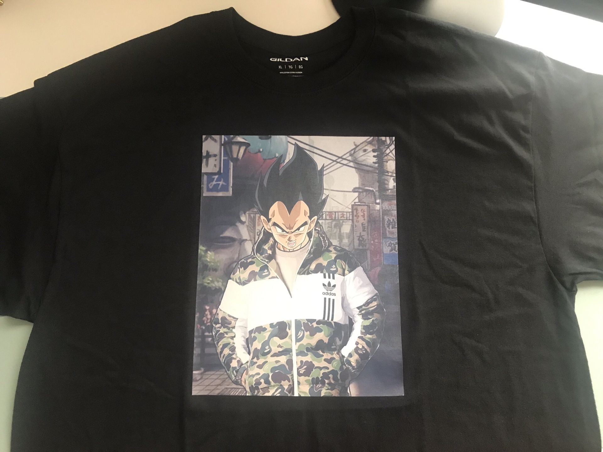 Custom XL Black Gildan Anime Hypebeast Shirt