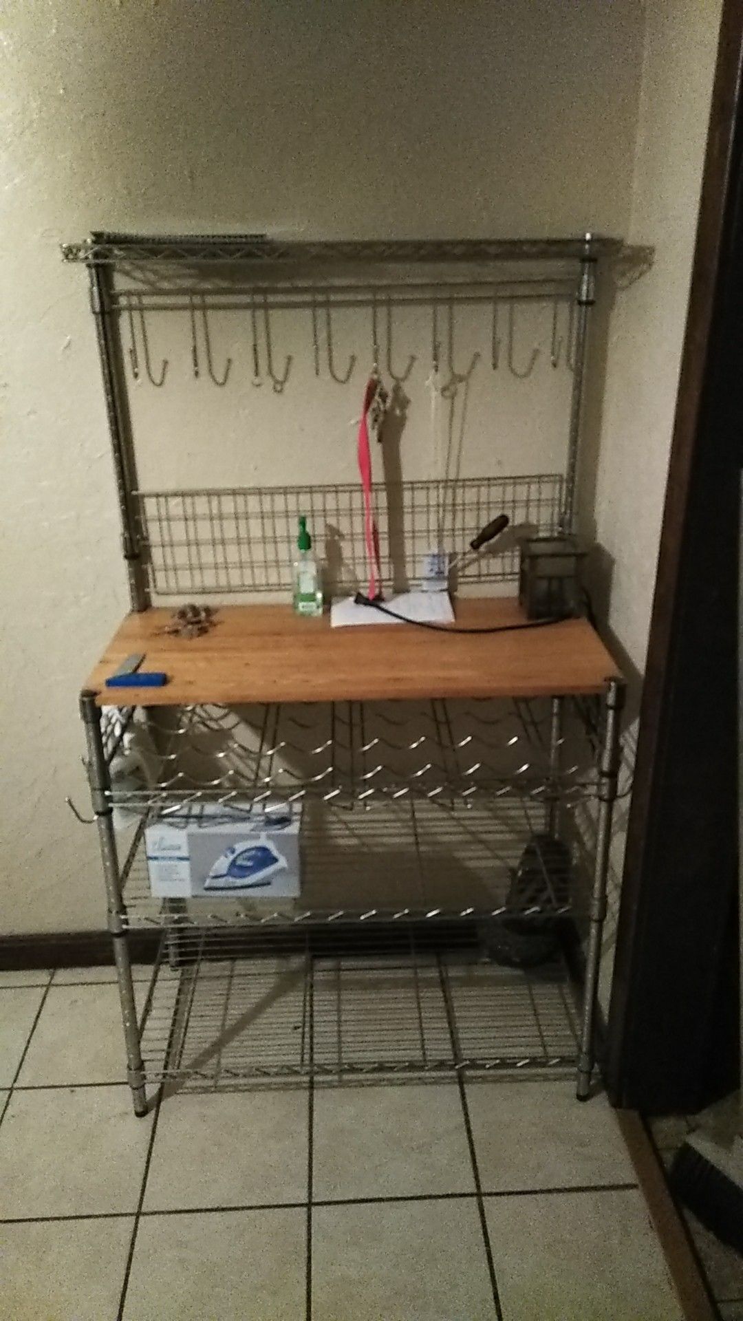 Baker rack and roll around cart