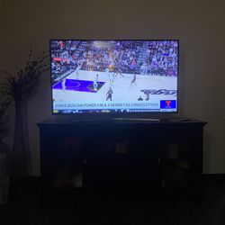 dark brown wood stand