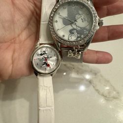 Disney Watches In White And Silver 