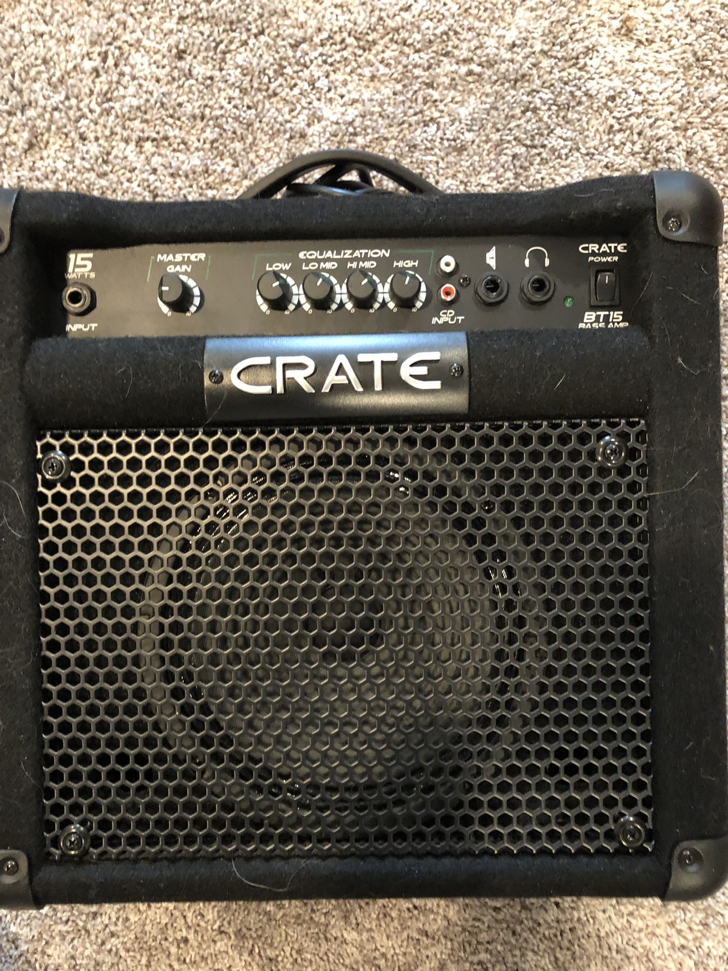 Crate BT15 bass guitar practice amp