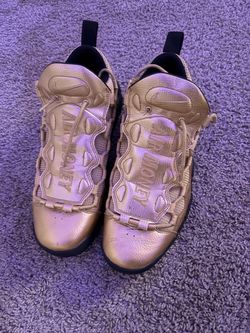 Nike Air More Money Gold Sneakers