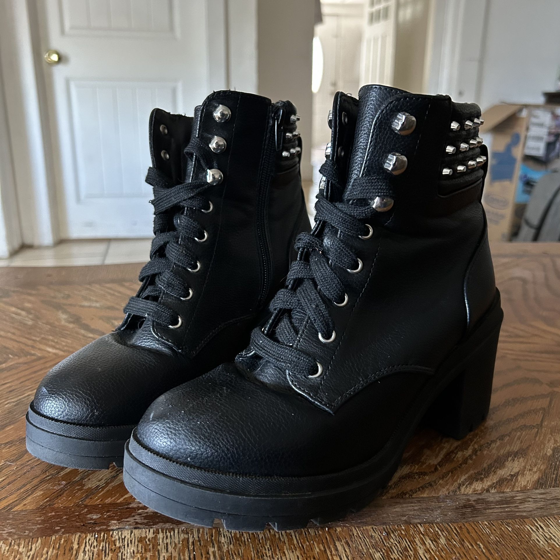 NOBO Black Studded Boots