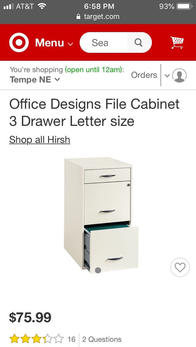 Metal file cabinet