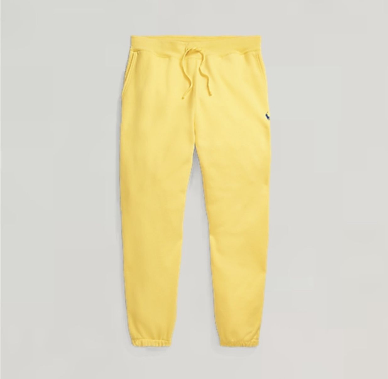 Polo Ralph Lauren Men's Yellow Raised Ombre Logo The Big Fit Fleece Sweatpants,