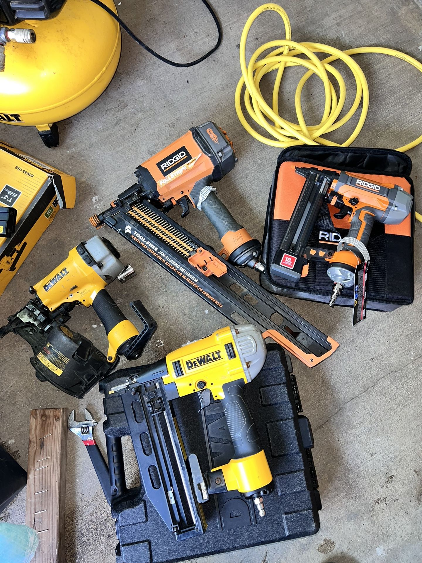 Dewalt And Ridgid Pneumatic Nail Guns * Read Description