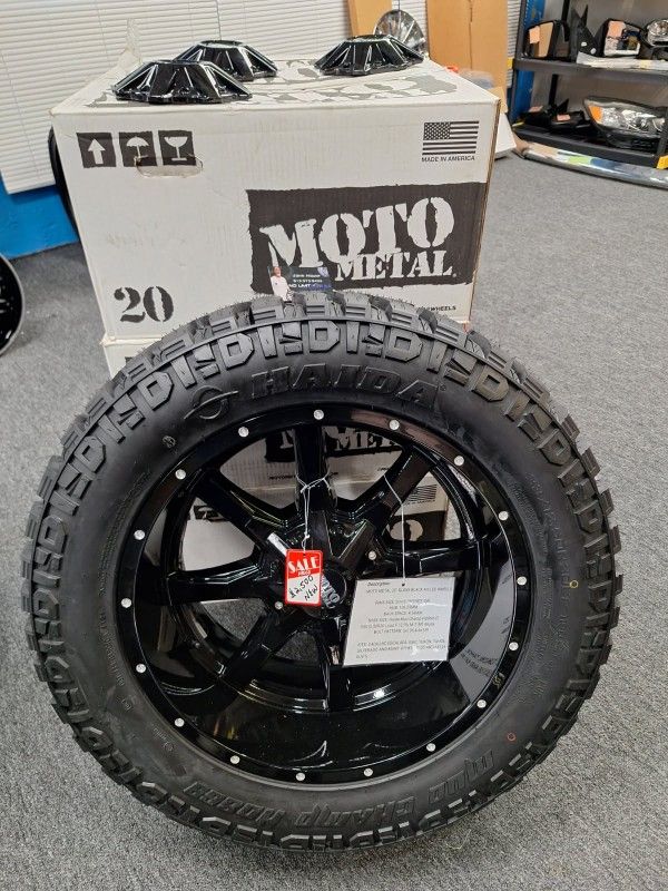 20" OFF ROAD MOTO METAL RIMS AND TIRES BUNDLE