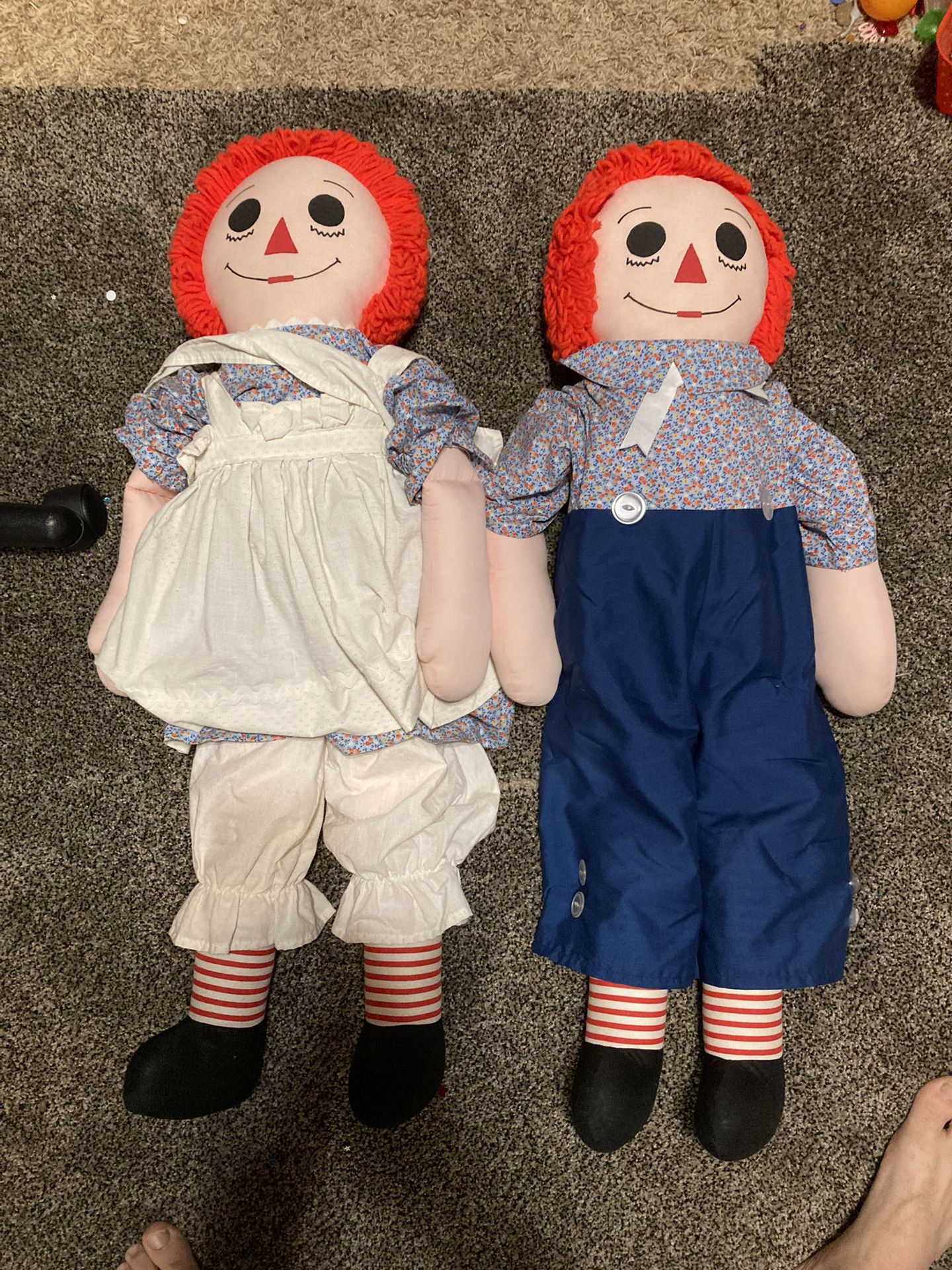 Raggedy Ann & Andy Life-size Dolls (size Of A Small Kid)