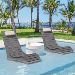 2X Dark Gray HDPS in pool lounge chairs