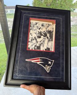 New England Patriots Wall Mounted Wood Picture Frame
