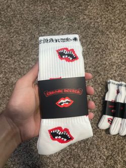 White chrome Y2k socks