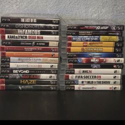 PS3 Video Games- $10 Each -Very  Clean Discs CIB...