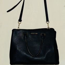 Black Michael Kors Savannah Large Leather Satchel
