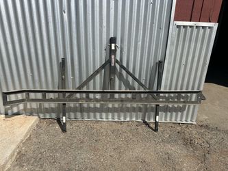 Hitch mounted motorcycle carrier.