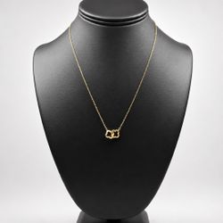 CADENA DE ORO  DIJE DE TREBOL ENLAZADOS 