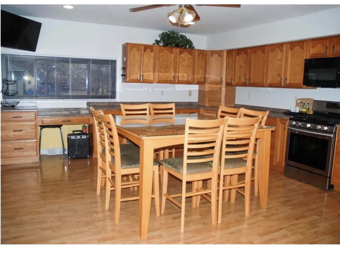 Counter High Kitchen Table 8 Chairs