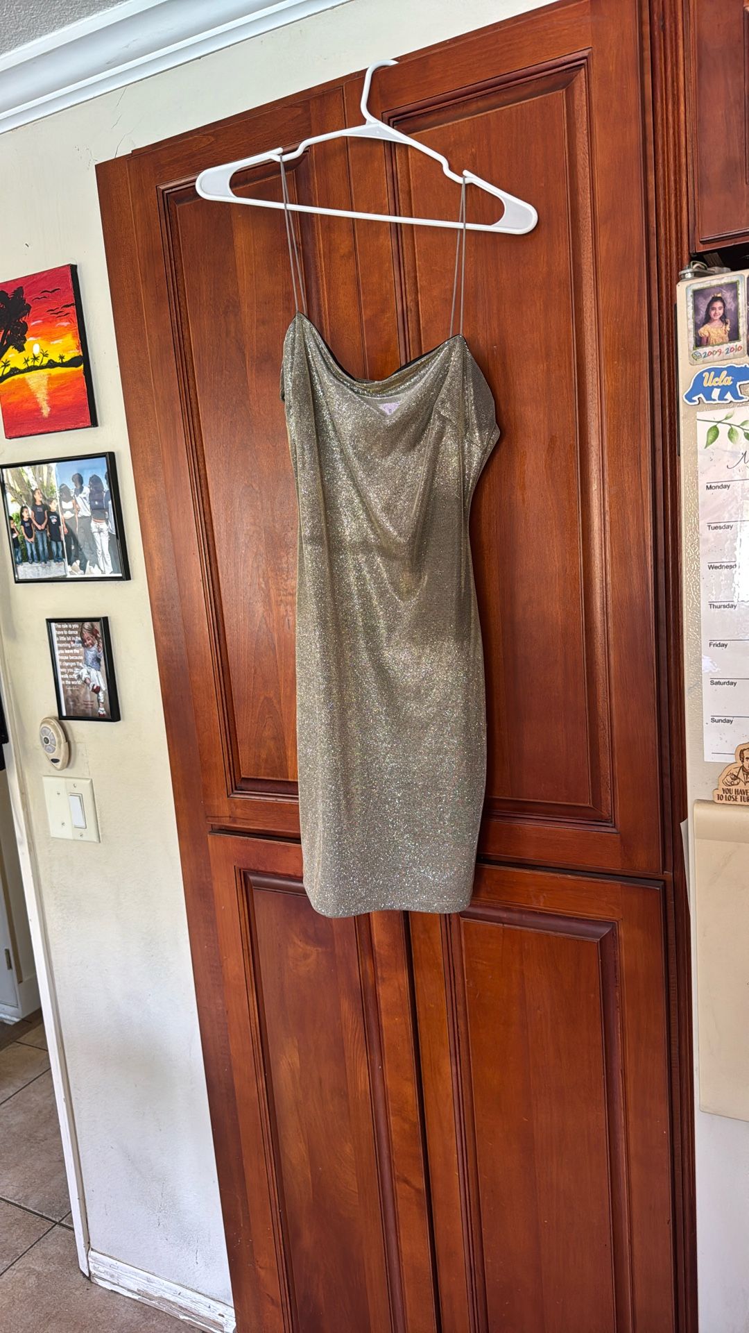 Short Gold Party Dress