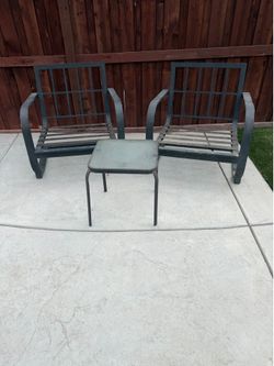 Patio chairs and table