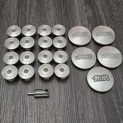 MUGEN MR-5 Wheel Center Caps + Lug Caps + Key JDM Rare Genuine CR-X