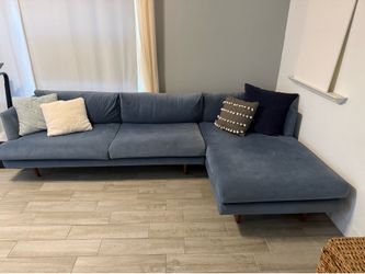Large blue couch