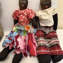 Antique Dolls Stuffed With Straw