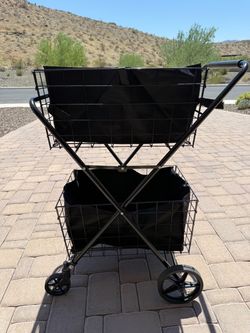 Two-Tier Utility Food Shopping Cart