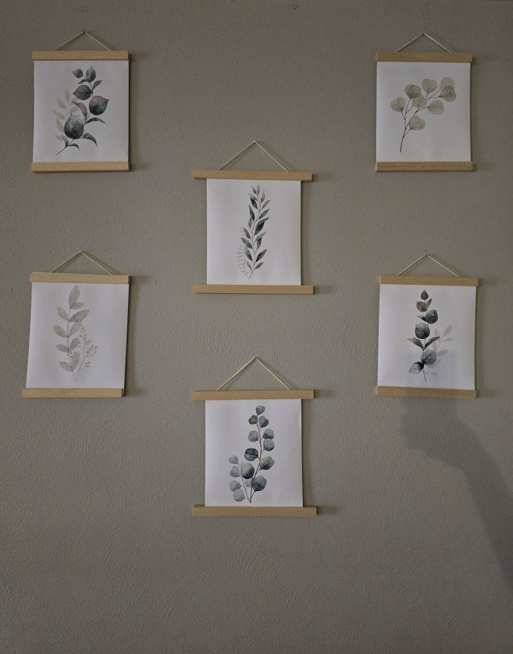 Botanical Prints Unframed 6 PC Wall Art
