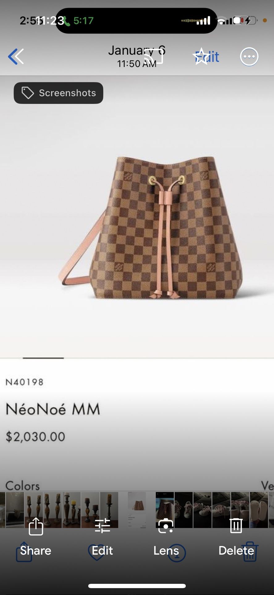 Louis Vuitton NeoNoe MM Purse