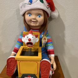 Trick Or treat Chucky Plush Doll With jack In The Box Toy 
