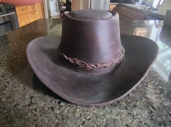 Leather Cowboy Hat.
