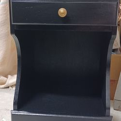 Vintage Carolina Furniture Black Wooden End Table