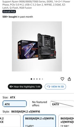 NEW OPEN BOX MOBO AM5 + Free 3 cooler aio - Need gone asap