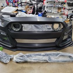 2018-2023 7 Ford Mustang GT500 Style Front Bumper Kit Conversion replacement