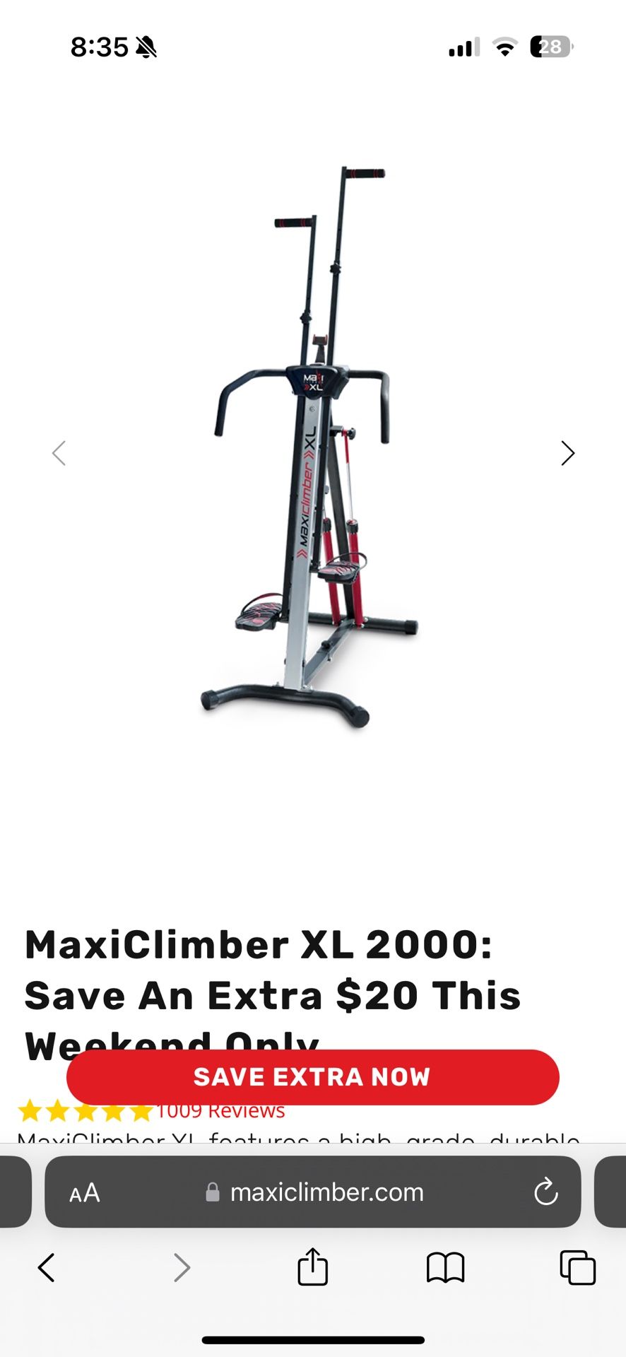 MaxiClimber (barely Used) As New