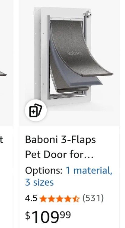 Baboni 3 Flaps Pet Door