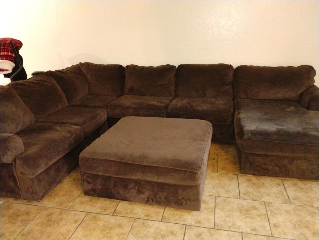 Large Brown Couch Sectional $400