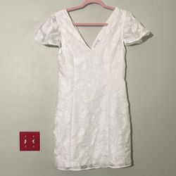 Anthropologie Endless Rose White Dress Medium