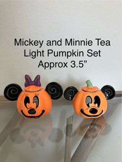Disney Mickey and Minnie Mini Tea Light Pumpkin