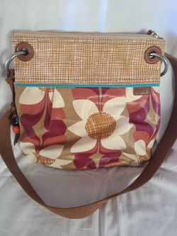 Fossil Key Per Florals Coated Canvas Crossbody Shoulder Bag