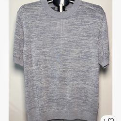 H&M Regular Fit Fine-knit Men’s Shirt - Grey Marl (hue of Blue) - NWT - Size L