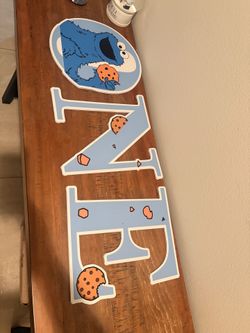 One Cookie Monster sign