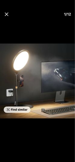 Flash Sale】Weilisi 10.5" Ring Light with Stand, Full-Screen Selfie Ring Light for Desk with Phone Holder, Adjustable Laptop Light for Video Recording,