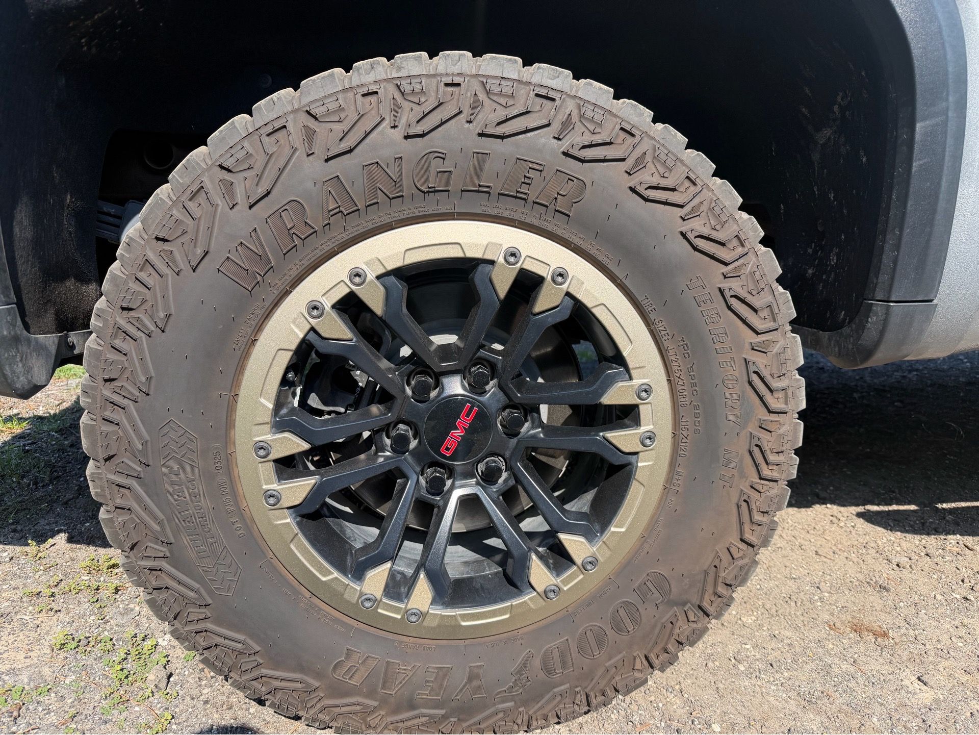 At4X wheels, with Goodyear tires
