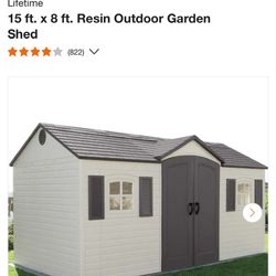 Lifetime Shed 15 X 8 Is The Size