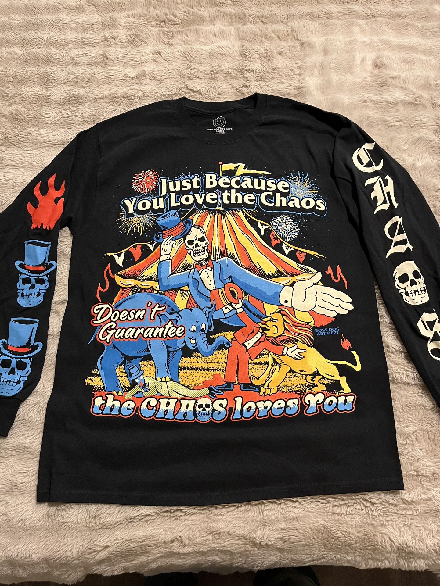 New Boss Dog Dept. Long Sleeve Shirt Size M